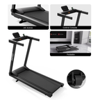 DeerRun All-New 2026 A1 Pro Move+ Smart Foldable Treadmill with 6% Incline & NFC | 350 lbs, 10 mph, Black